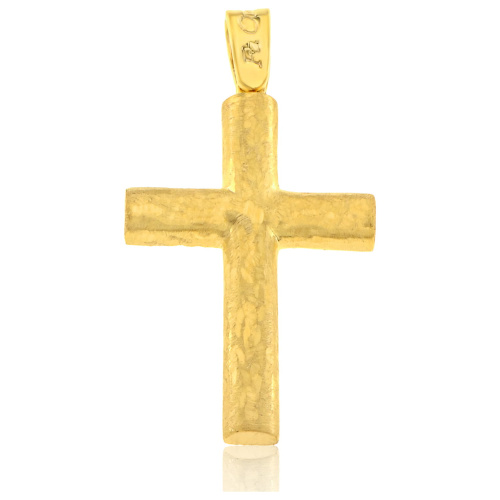 Σταυρός από χρυσό 14 καράτια FaCad'oro CR-000764G