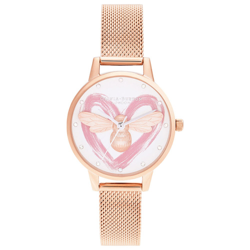 Γυναικείο ρολόι Olivia Burton OB16FB01 Ροζ Χρυσό Μπρασελέ