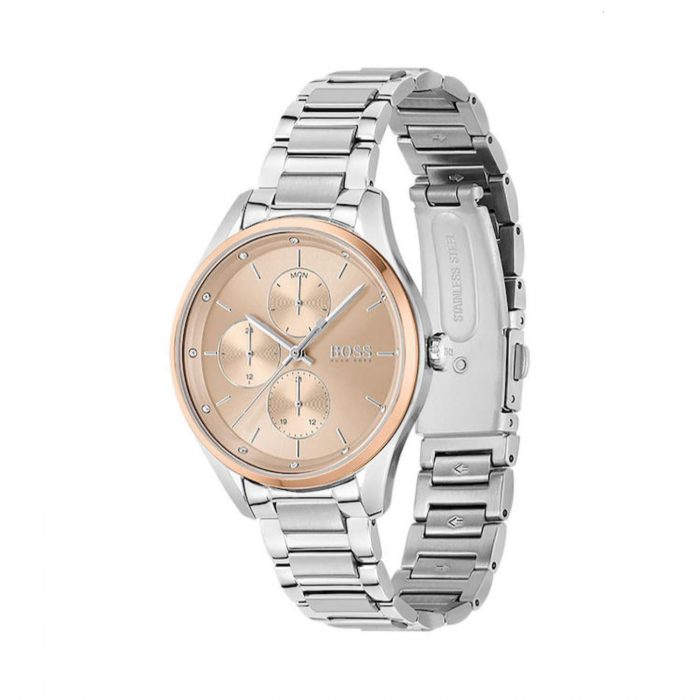 Γυναικείο ρολόι Hugo Boss 1502604 ασημί μπρασελέ