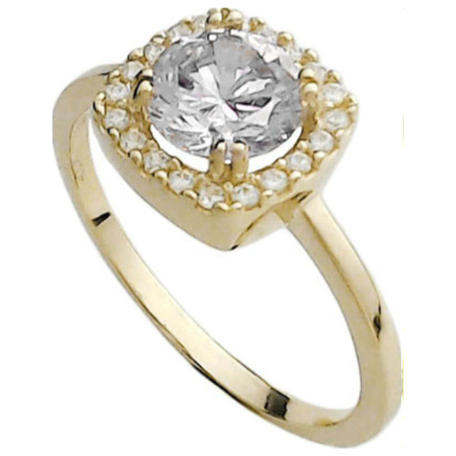 Χρυσό δαχτυλίδι 14 καράτια με ροζέτα 01410496